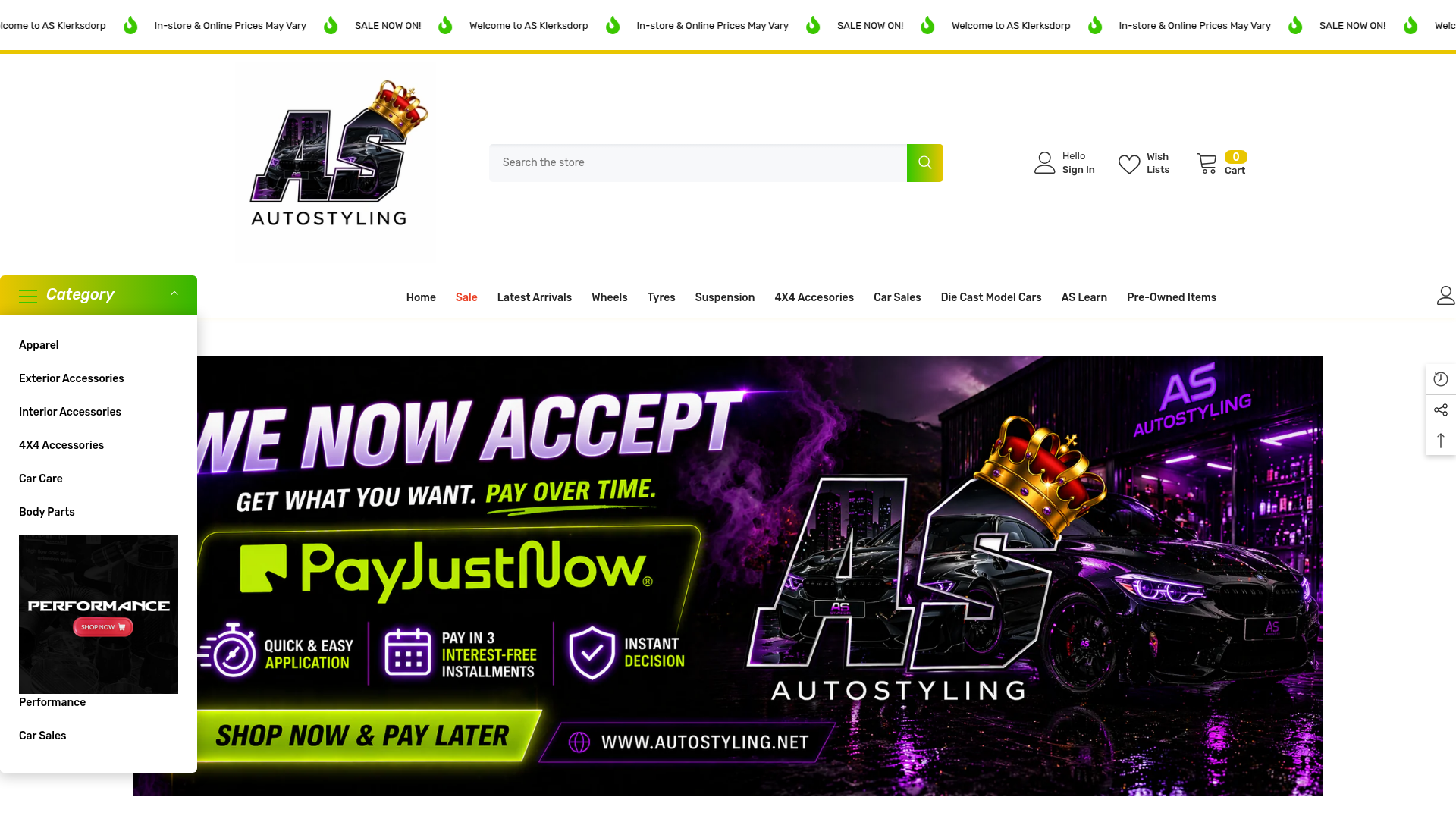 Autostyling Klerksdorp website