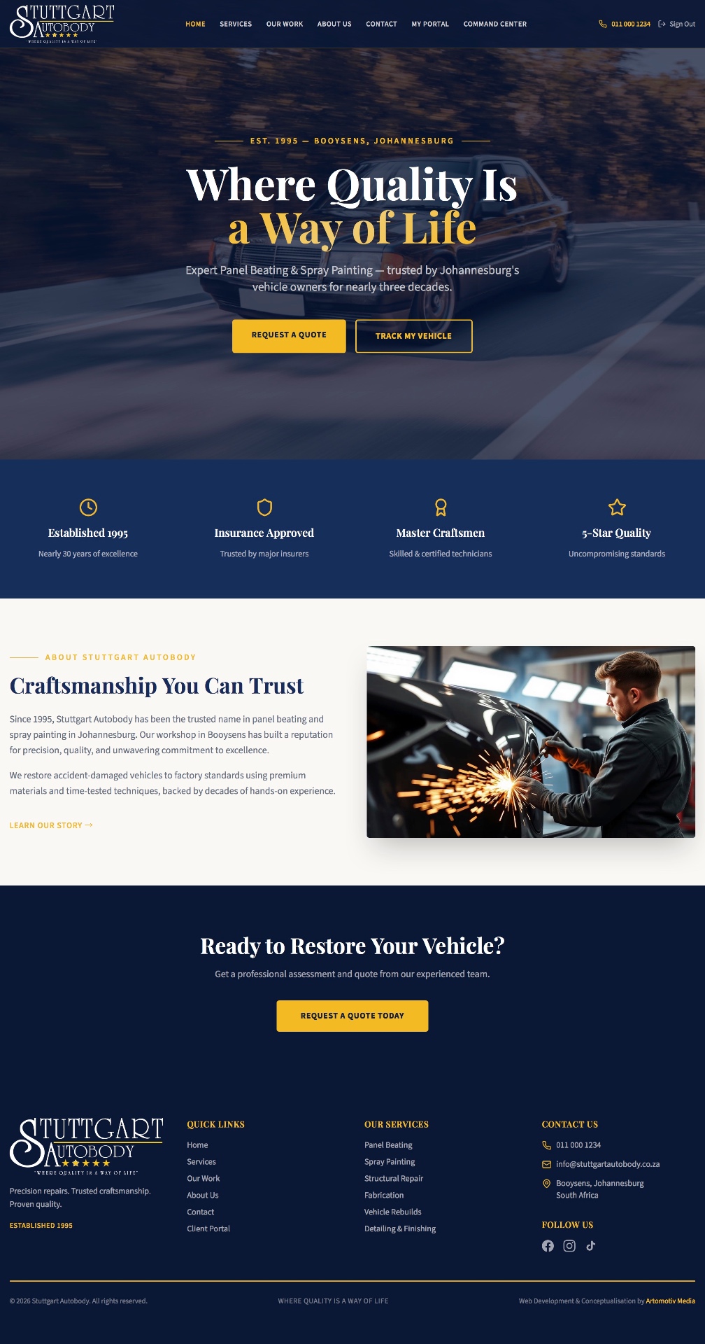 Stuttgart Autobody website